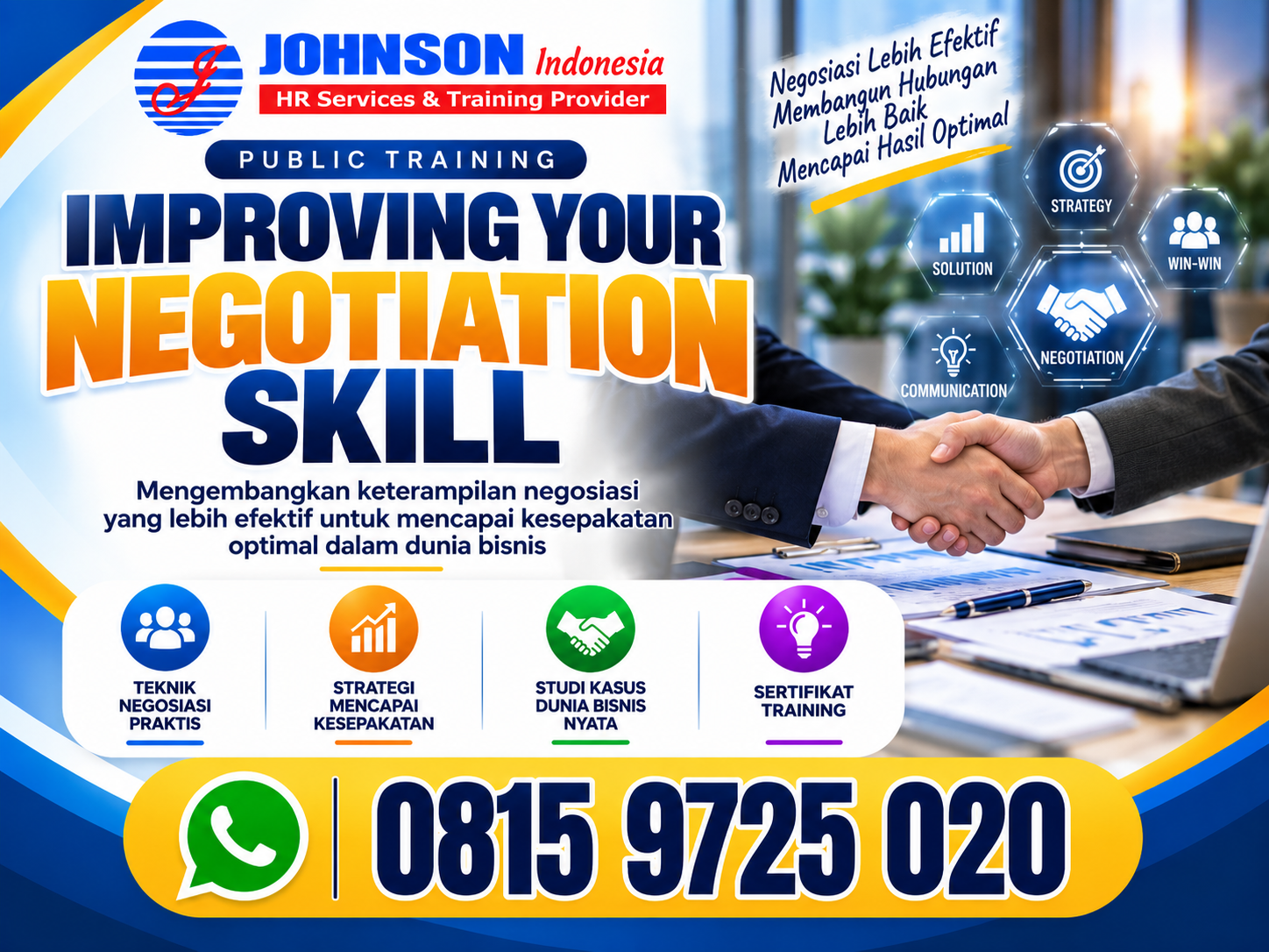 = Training Improving Your Negotiation Skill Johnson Indonesia
