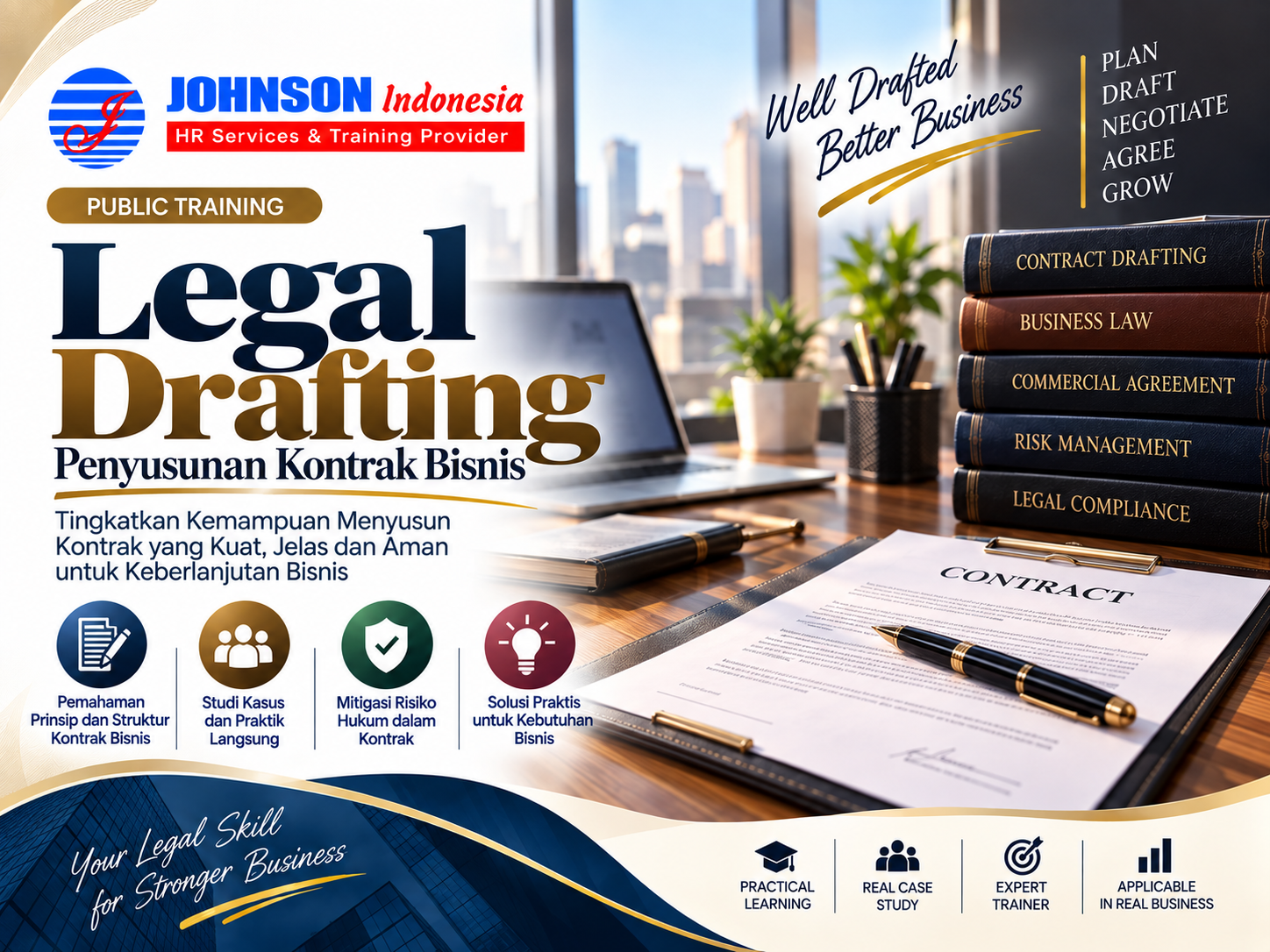 = Training Legal Drafting Penyusunan Kontrak Bisnis Johnson Indonesia