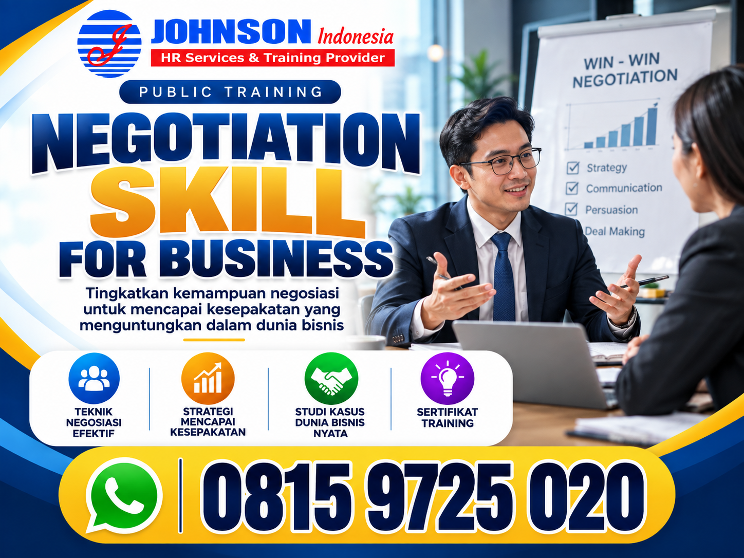 = Training Negotiation Skill For Business Johnson Indonesia